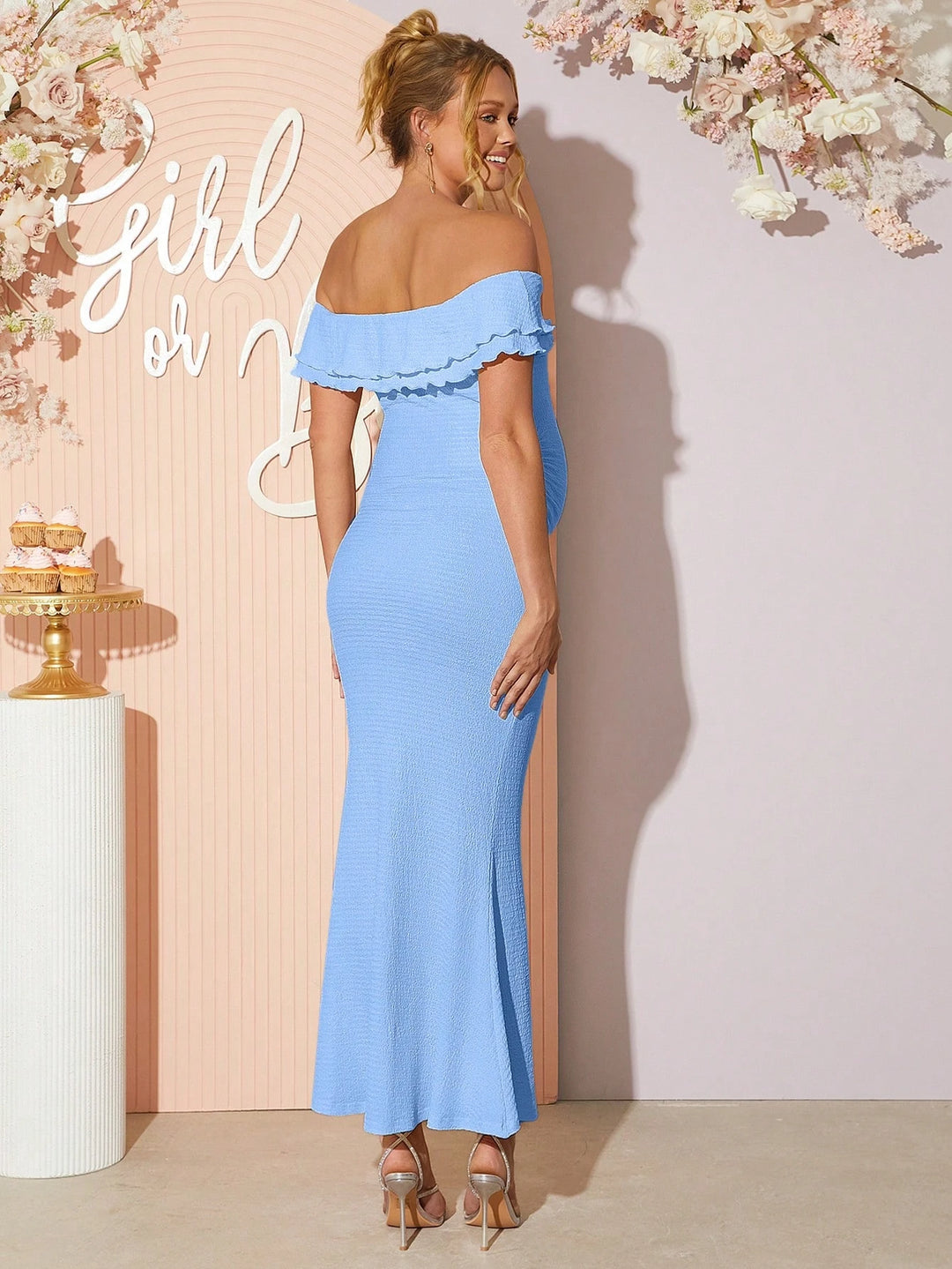 Rochie maxi SHEIN, albastru