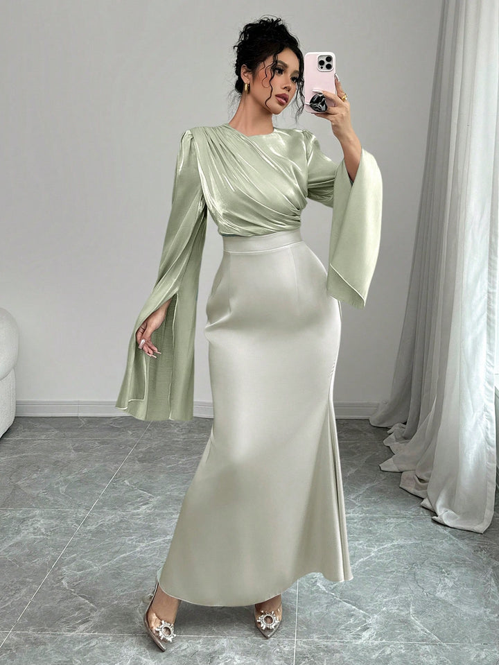 SHEIN maxi ruha, zöld