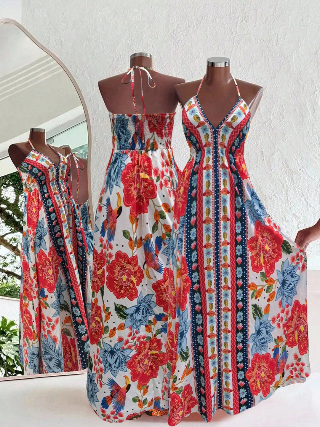 Rochie maxi SHEIN, mix culori