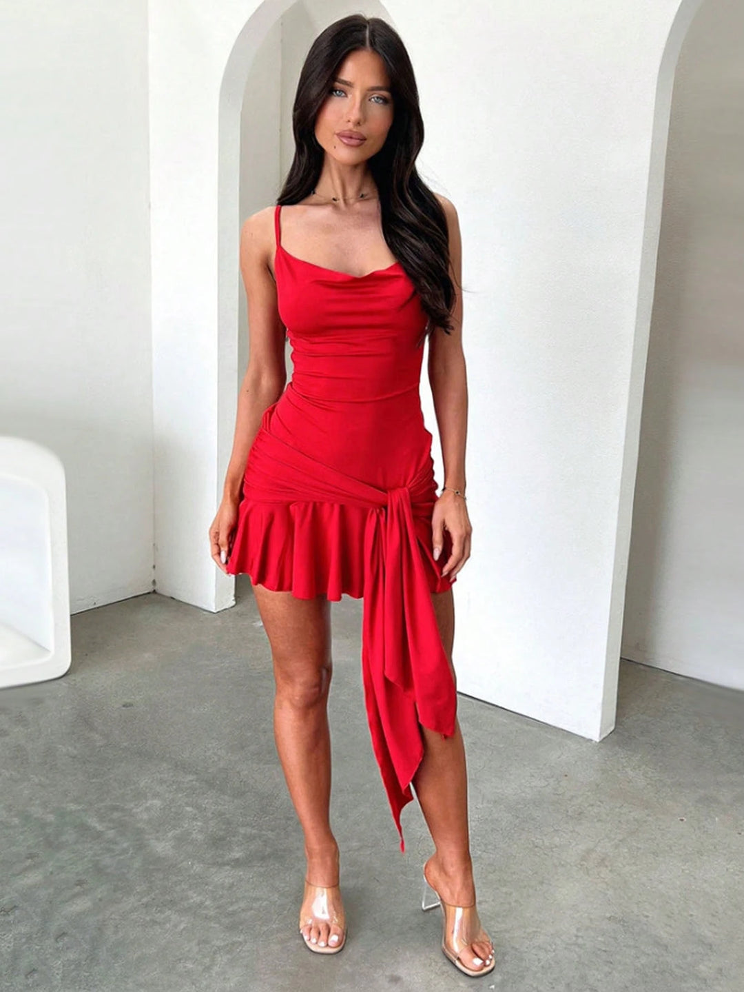 Rochie mini damă SHEIN, roșu, mărimea M