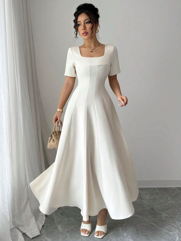 Rochie maxi SHEIN, crem
