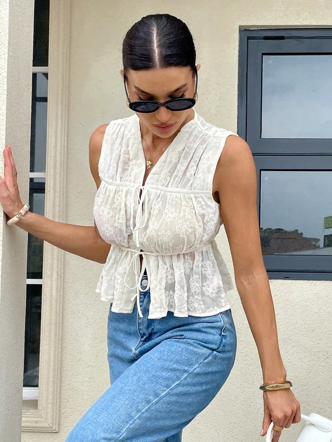 Top SHEIN, krém