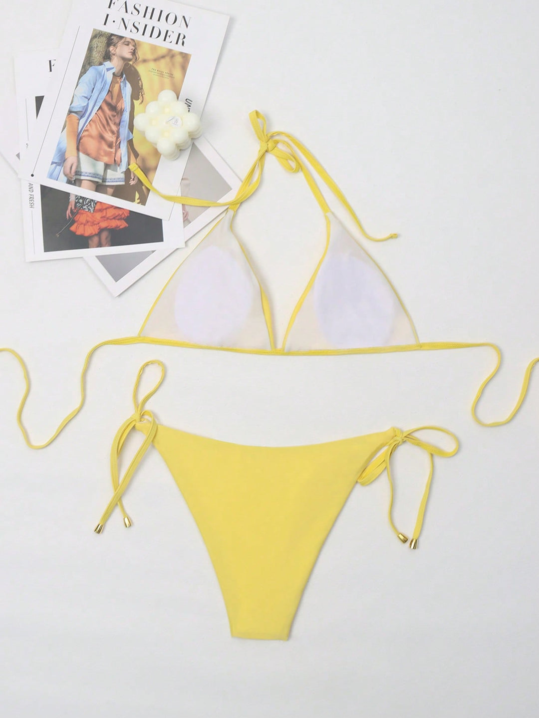 Set bikini SHEIN, galben