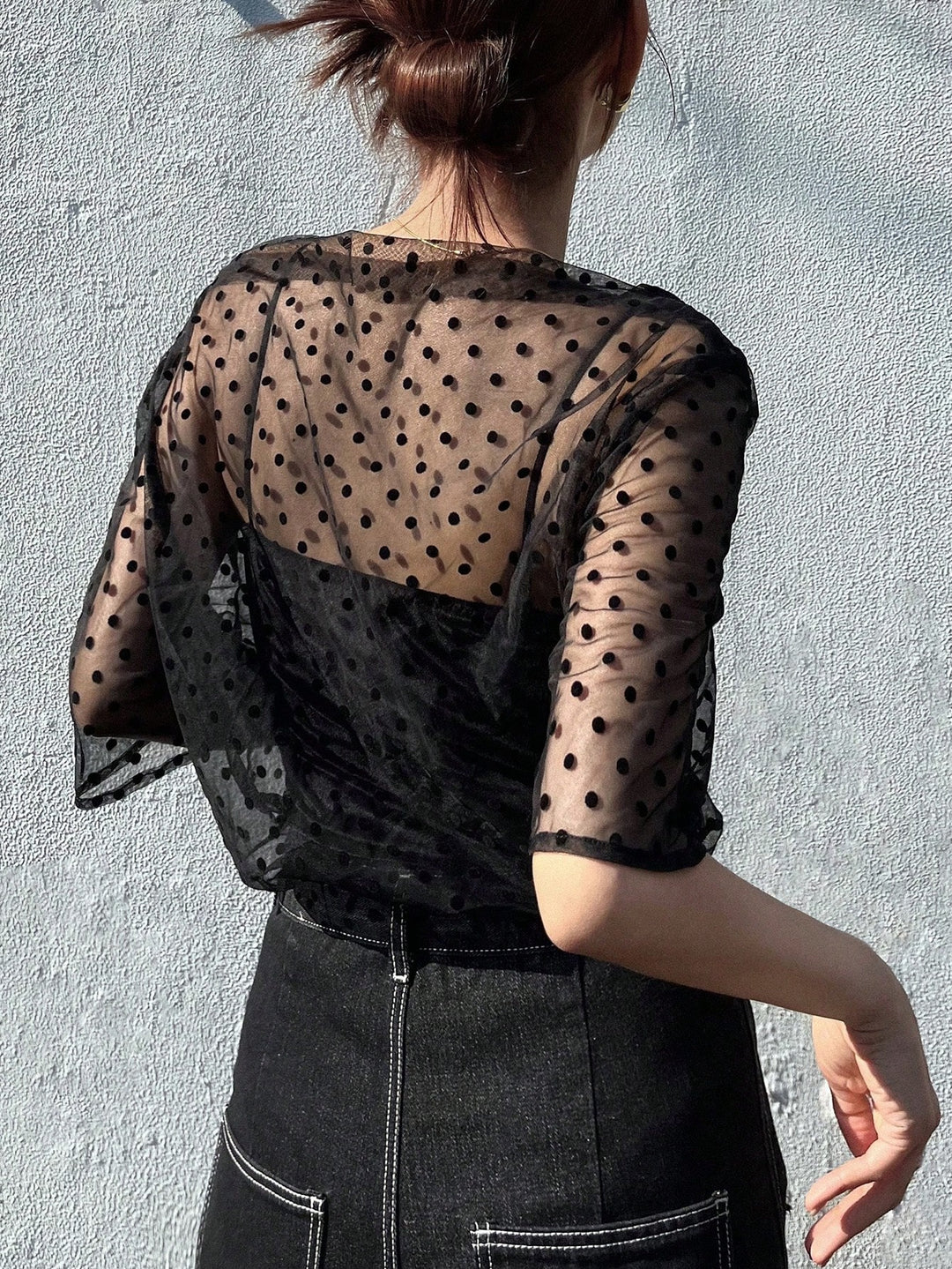 Top SHEIN, negru