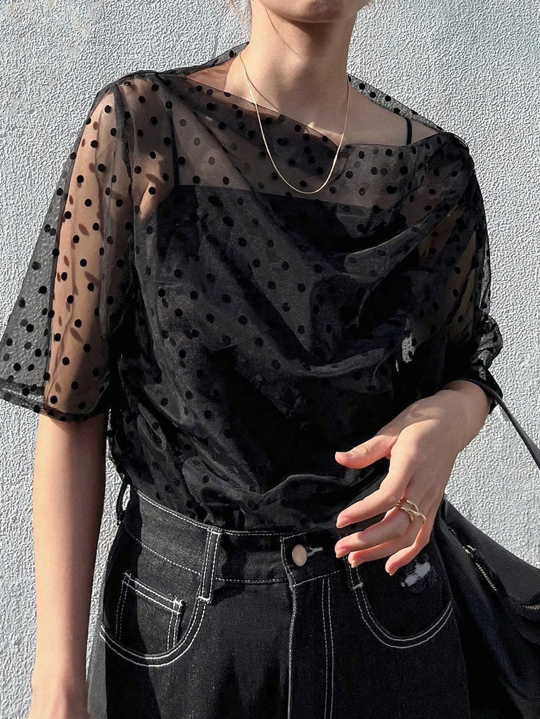 Top SHEIN, negru