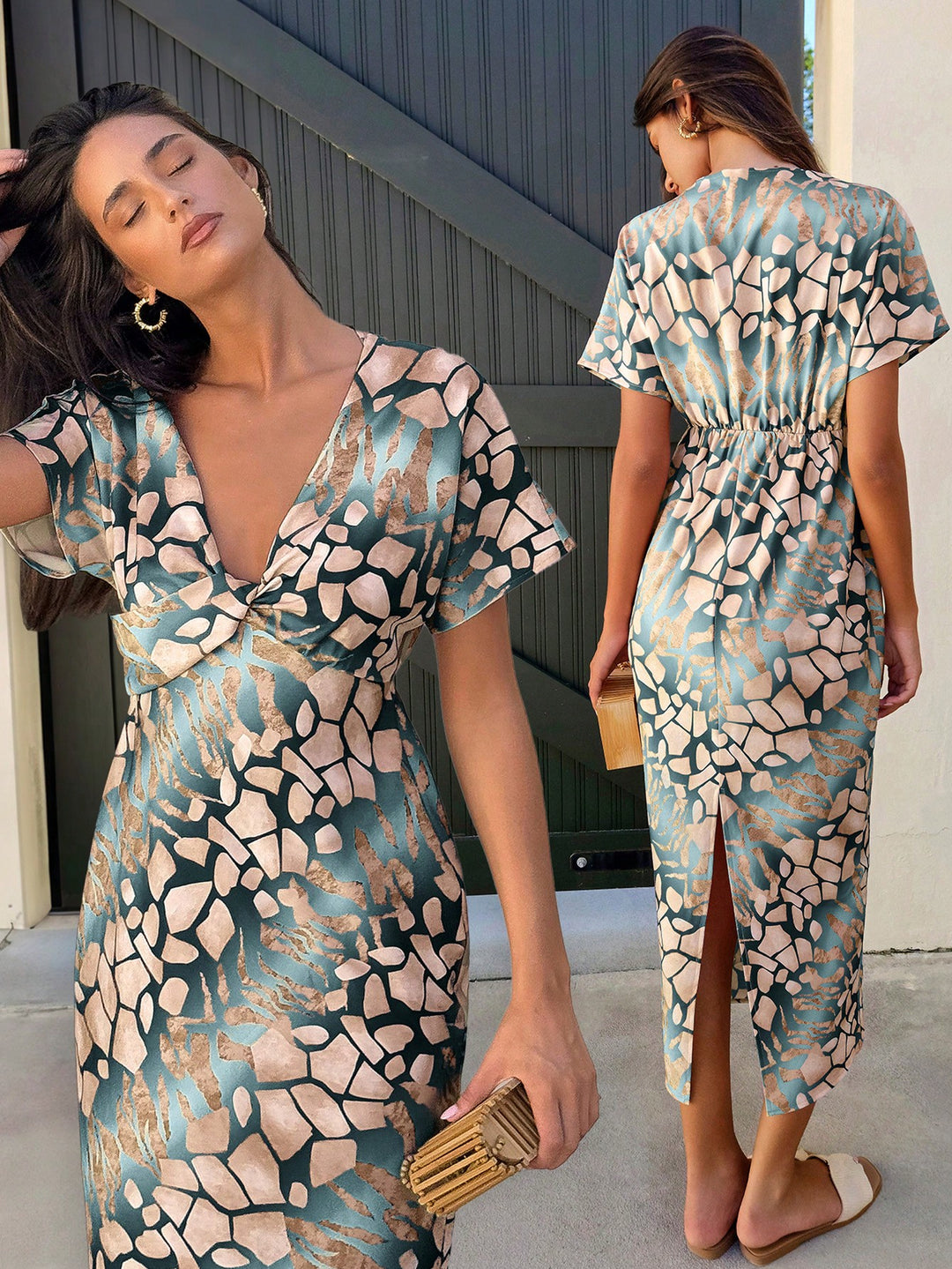 Rochie midi SHEIN, mix culori