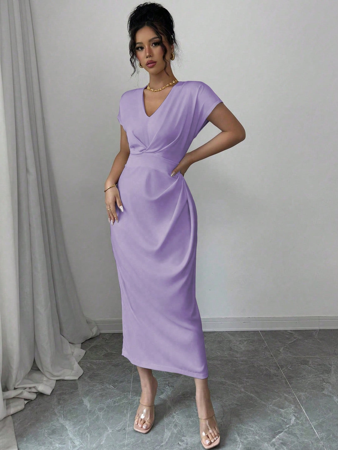 SHEIN maxi ruha, lila