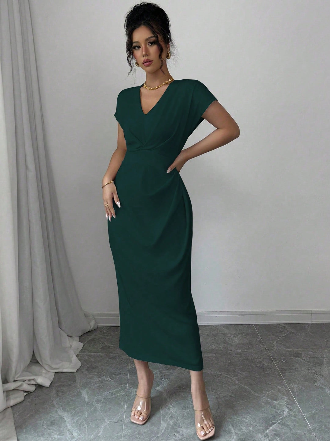 SHEIN maxi ruha, zöld