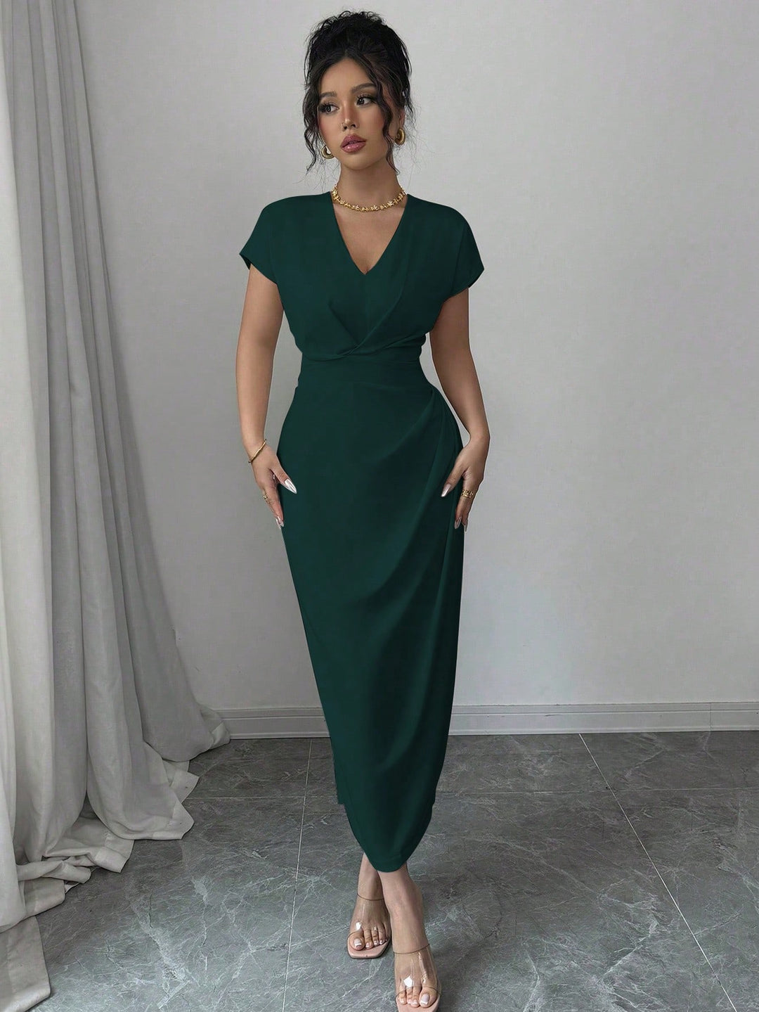 SHEIN maxi ruha, zöld