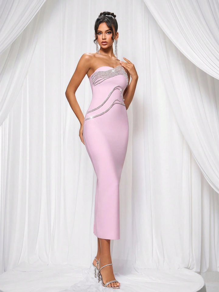 Rochie de ocazie SHEIN, roz