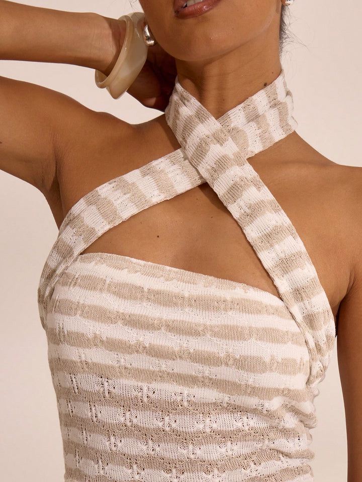 Top SHEIN, khaki