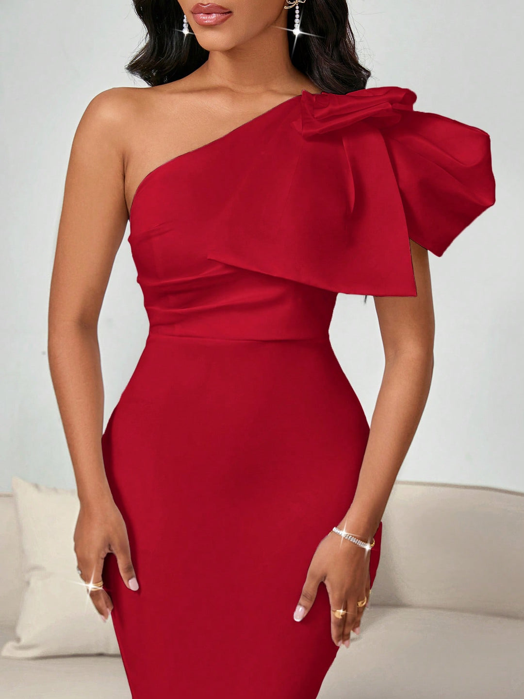 Rochie midi SHEIN, roșu