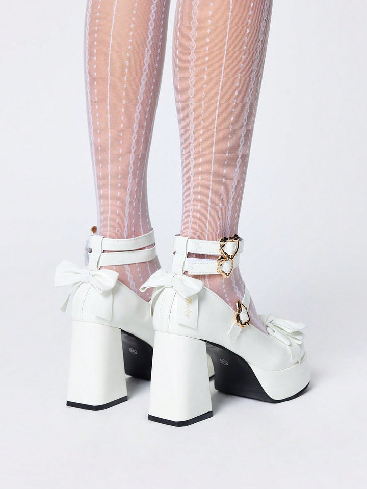 Pantofi cu toc SHEIN , alb