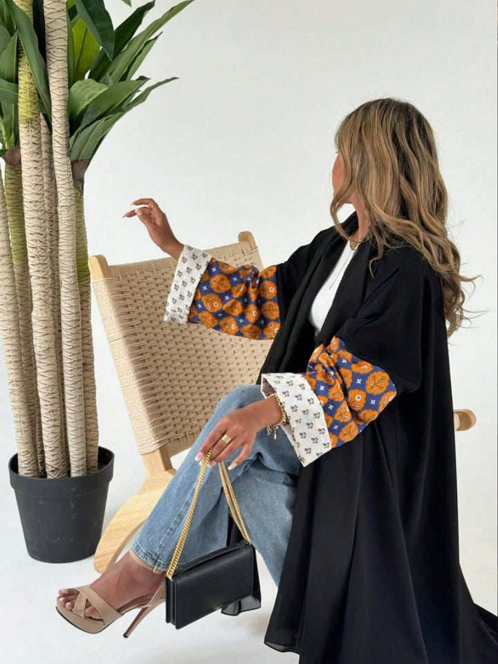 Set caftan și jalabiya SHEIN, negru