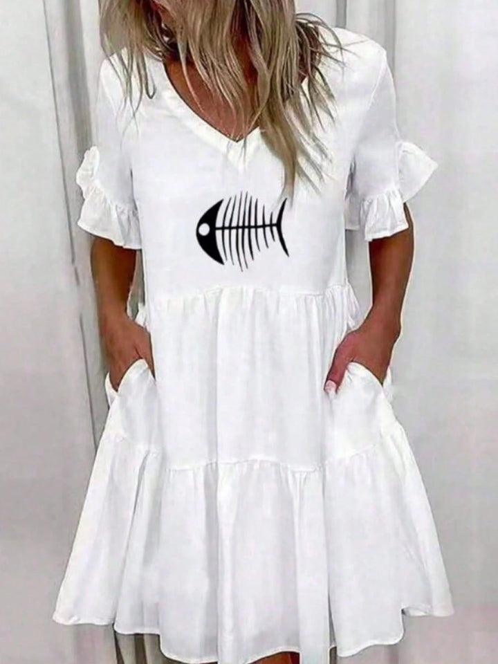 Rochie mini SHEIN, alb