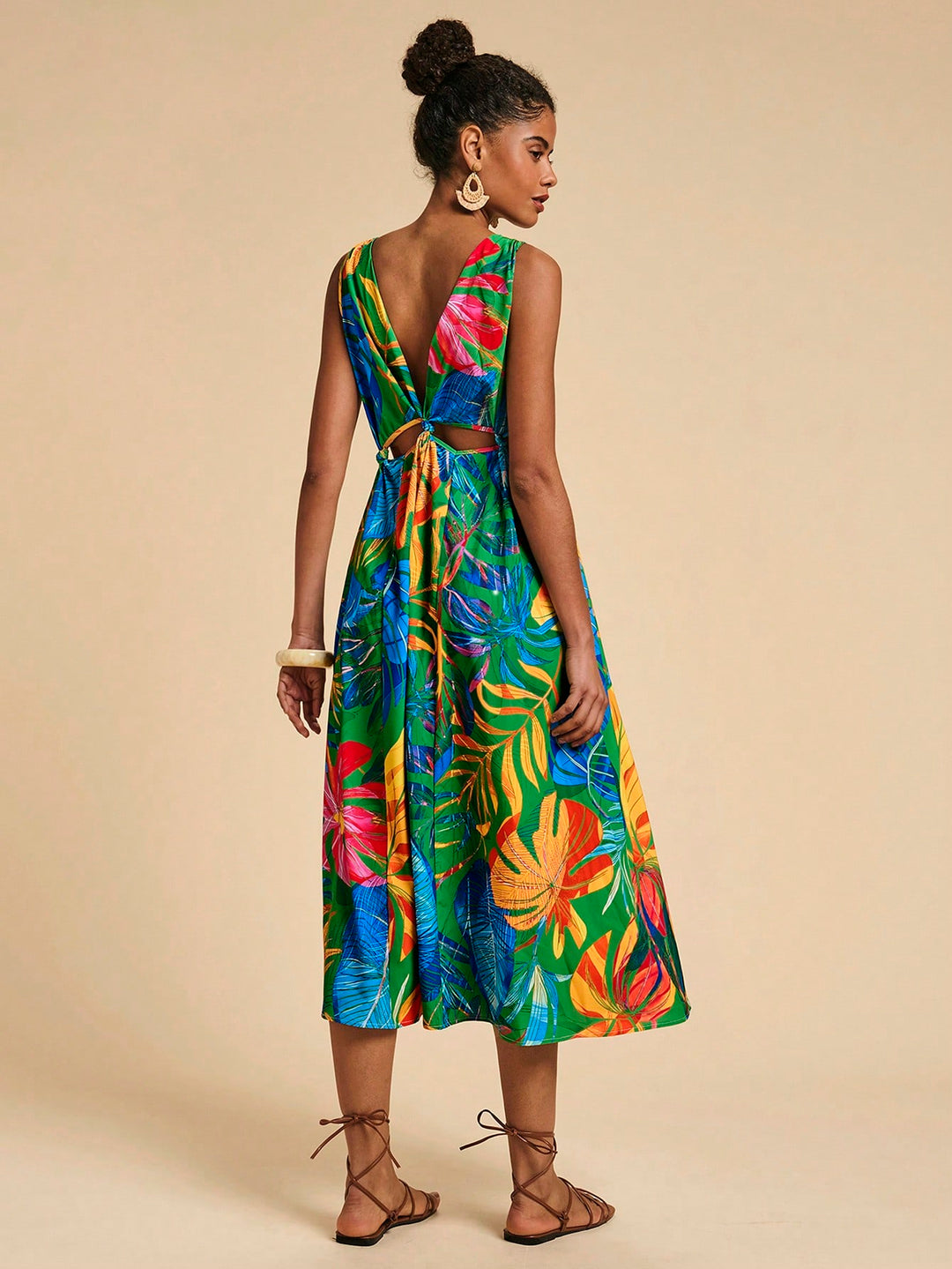 Rochie midi SHEIN, verde