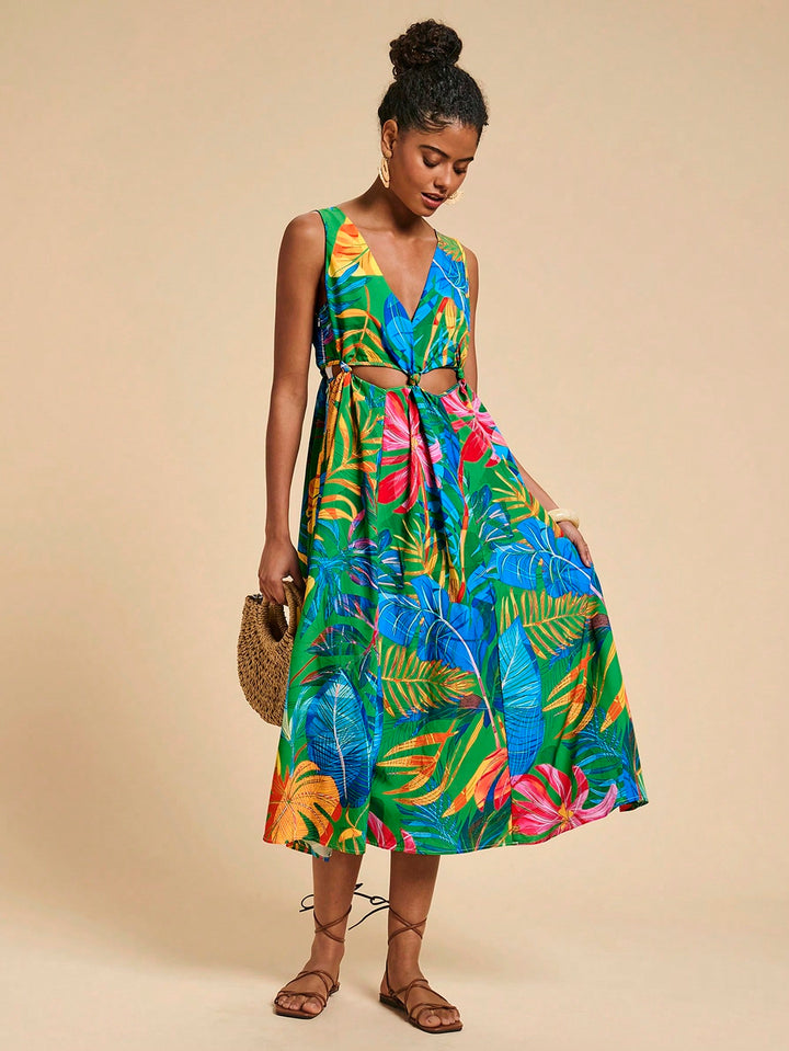 Rochie midi SHEIN, verde