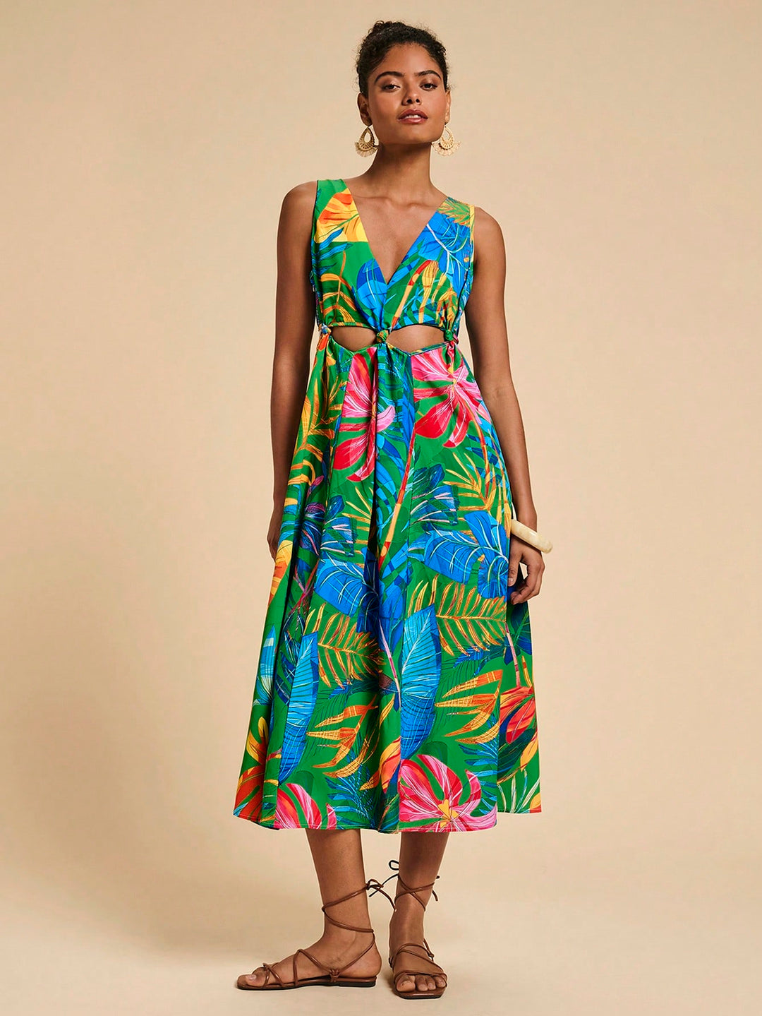 Rochie midi SHEIN, verde