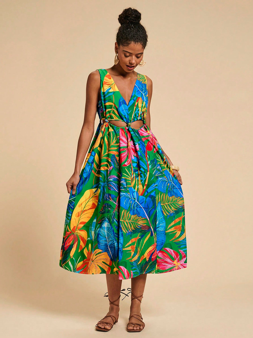 Rochie midi SHEIN, verde