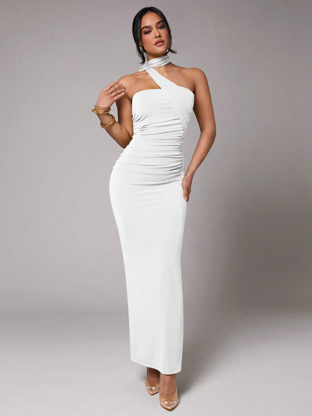 Rochie maxi SHEIN, alb