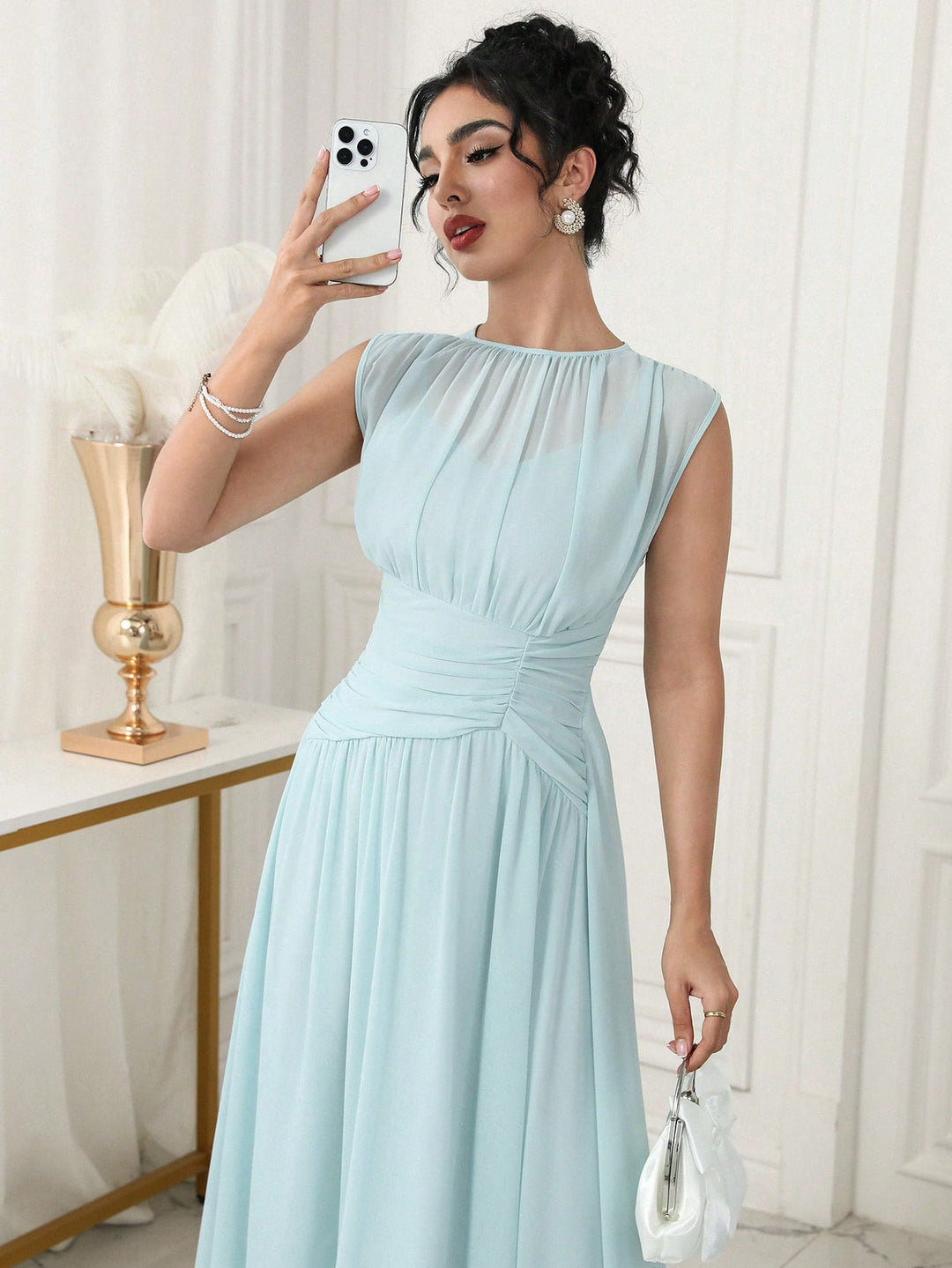 SHEIN maxi ruha, kék