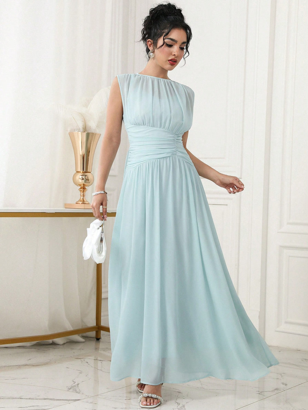 SHEIN maxi ruha, kék
