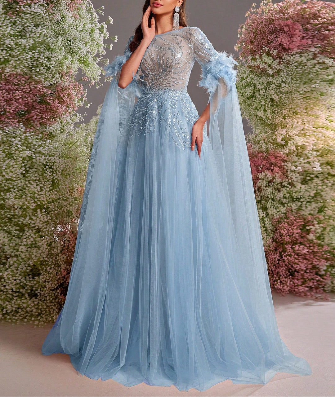 Rochie de ocazie SHEIN, albastru