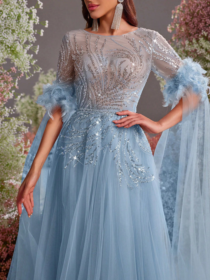 Rochie de ocazie SHEIN, albastru