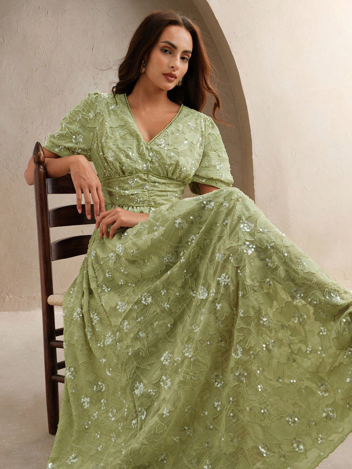 Rochie maxi SHEIN, verde