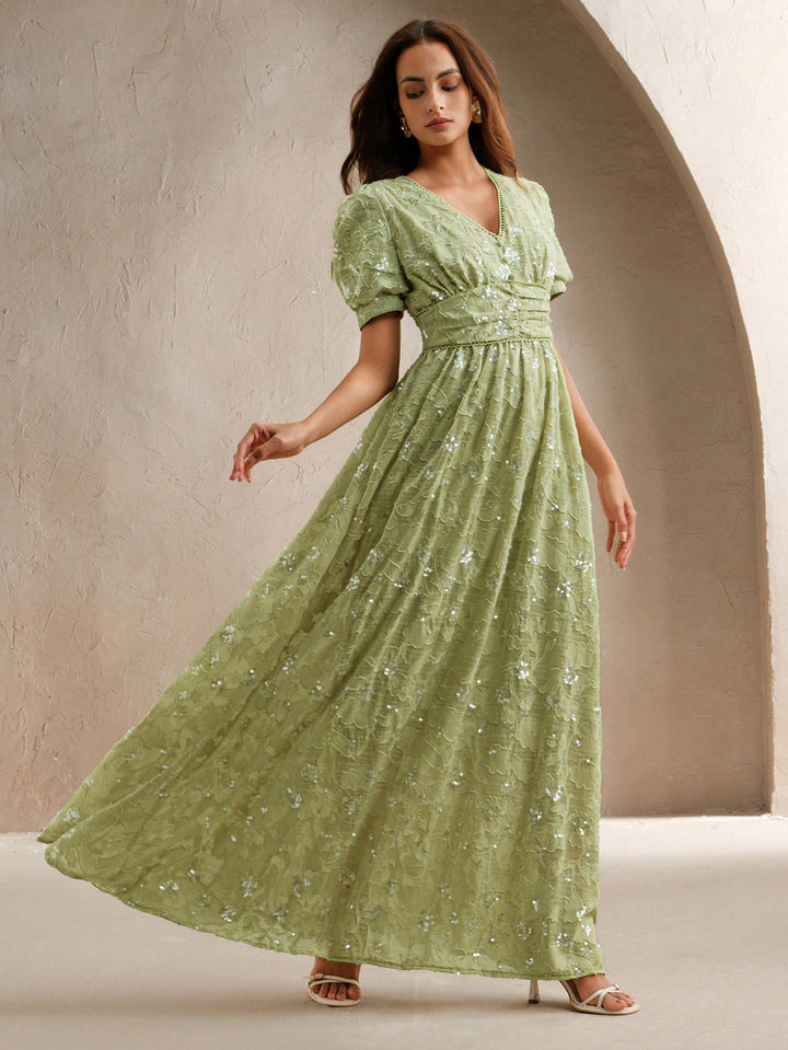 Rochie maxi SHEIN, verde