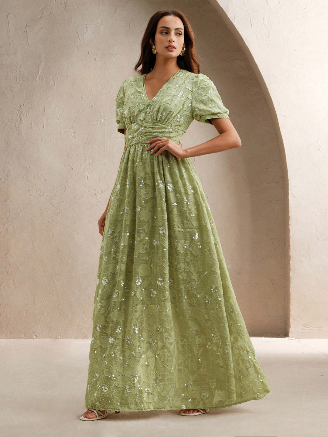 Rochie maxi SHEIN, verde