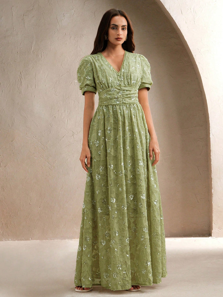 Rochie maxi SHEIN, verde