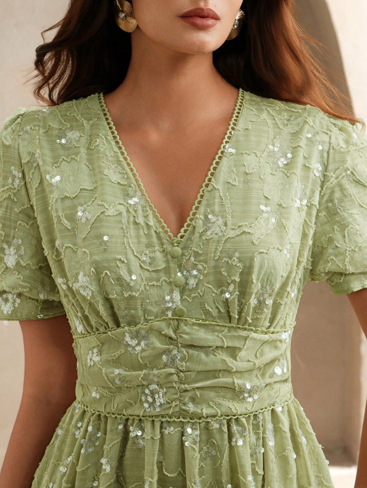 Rochie maxi SHEIN, verde