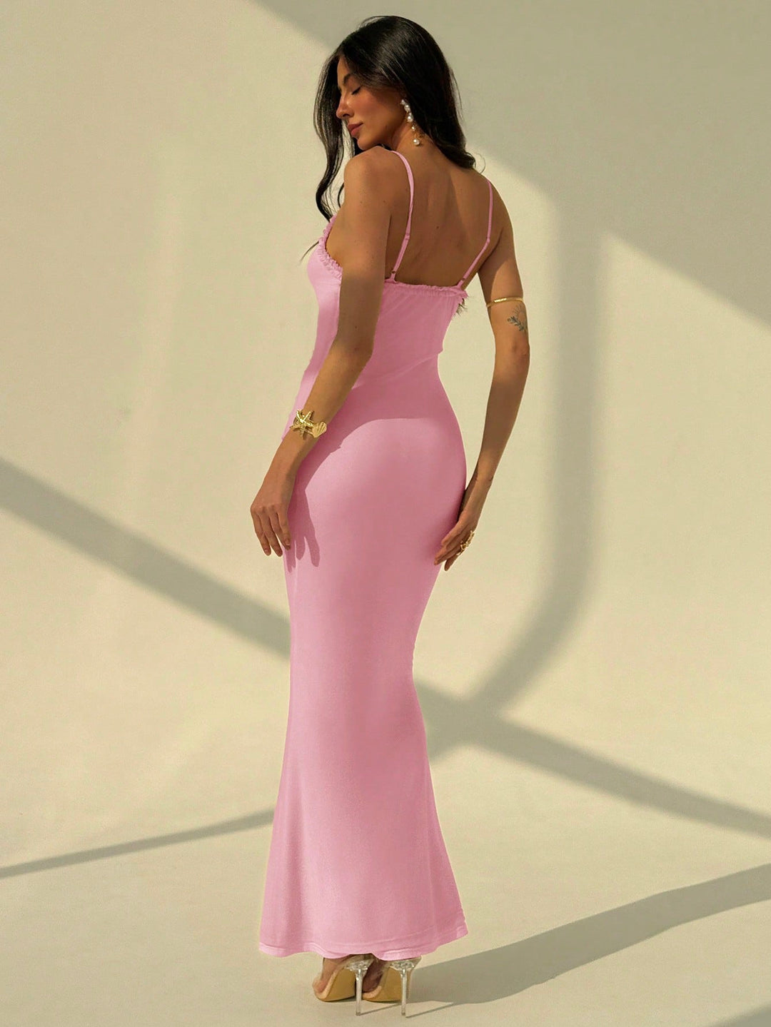 Rochie maxi SHEIN, roz