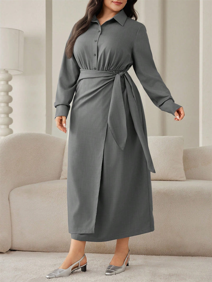 SHEIN maxi ruha, szürke