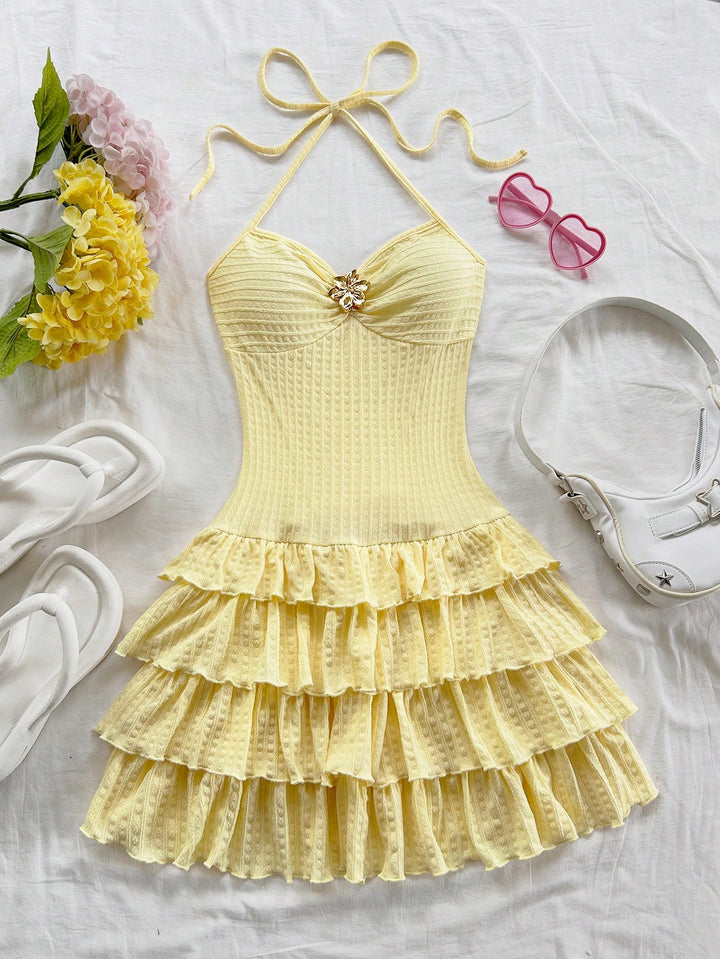 Rochie mini SHEIN, galben