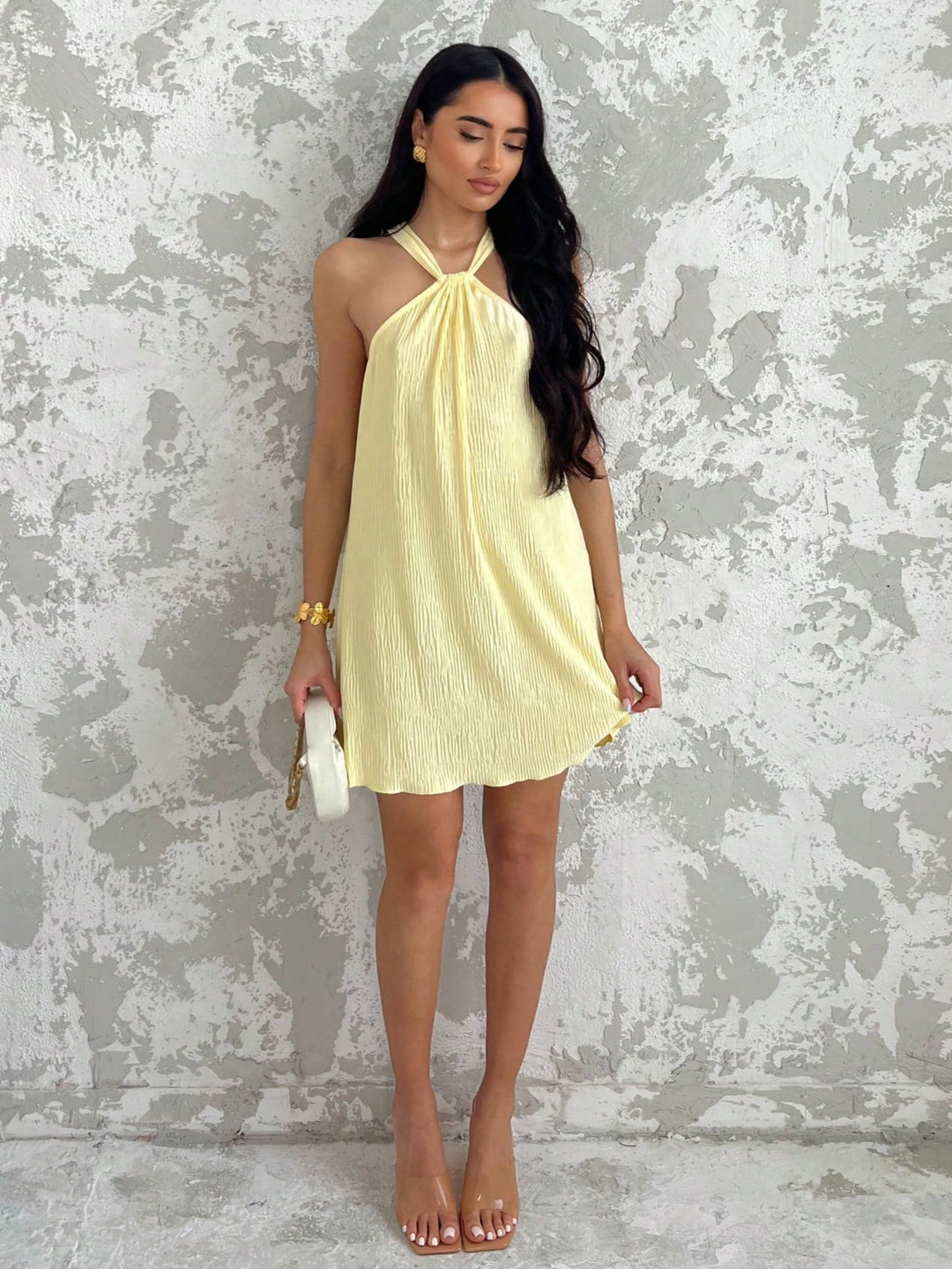 SHEIN mini ruha, sárga