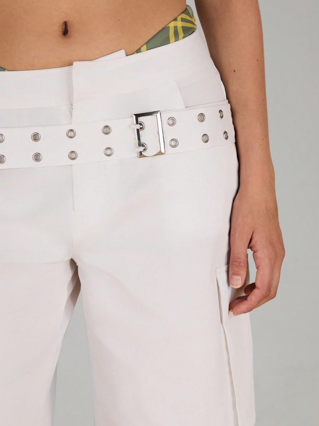 Pantaloni SHEIN, alb
