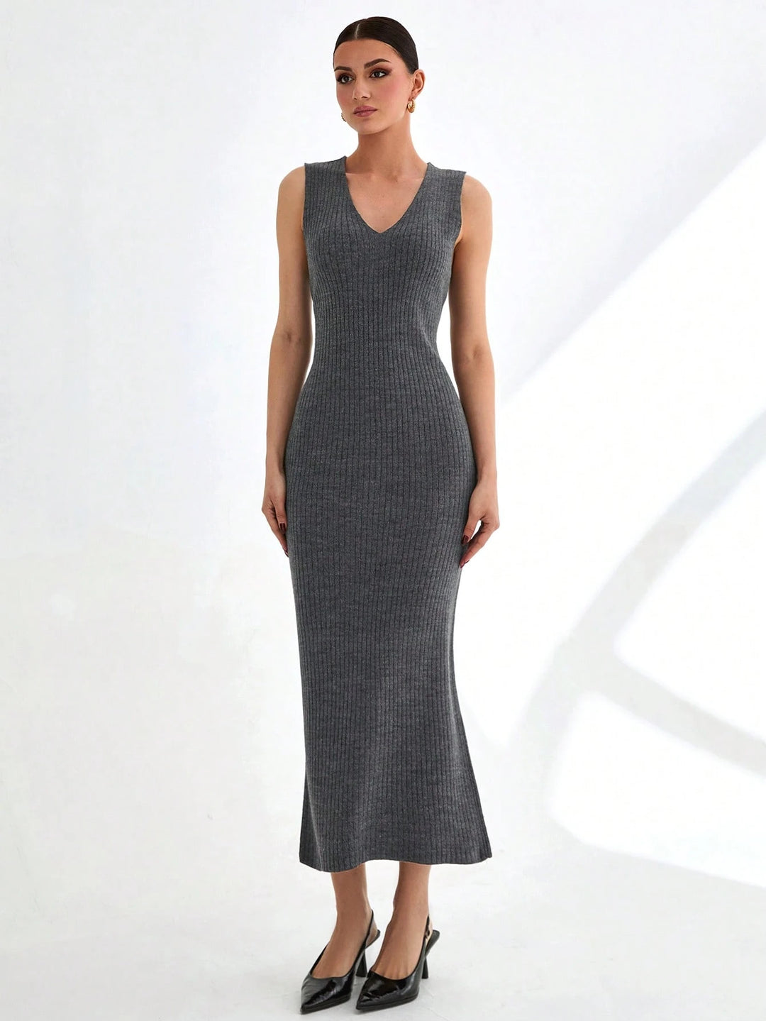 Set rochie și pulover SHEIN, gri