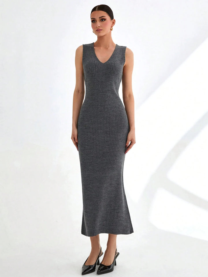 Set rochie și pulover SHEIN, gri