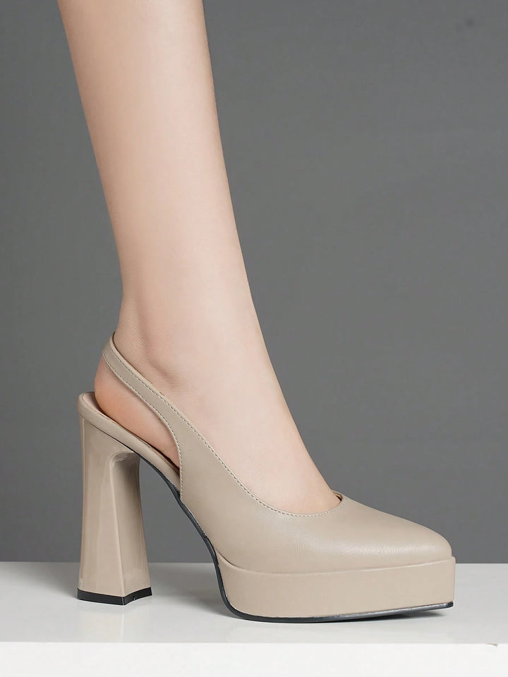 Pantofi cu toc SHEIN, bej