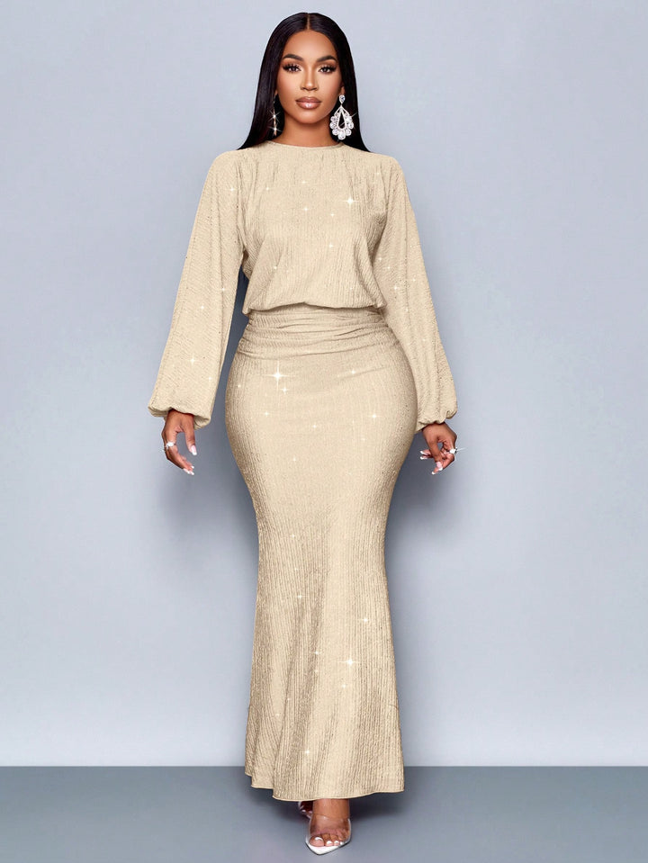 Rochie maxi SHEIN, bej