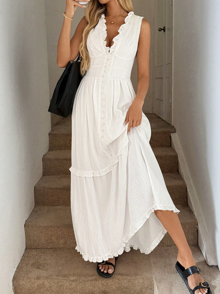 Rochie maxi SHEIN, alb