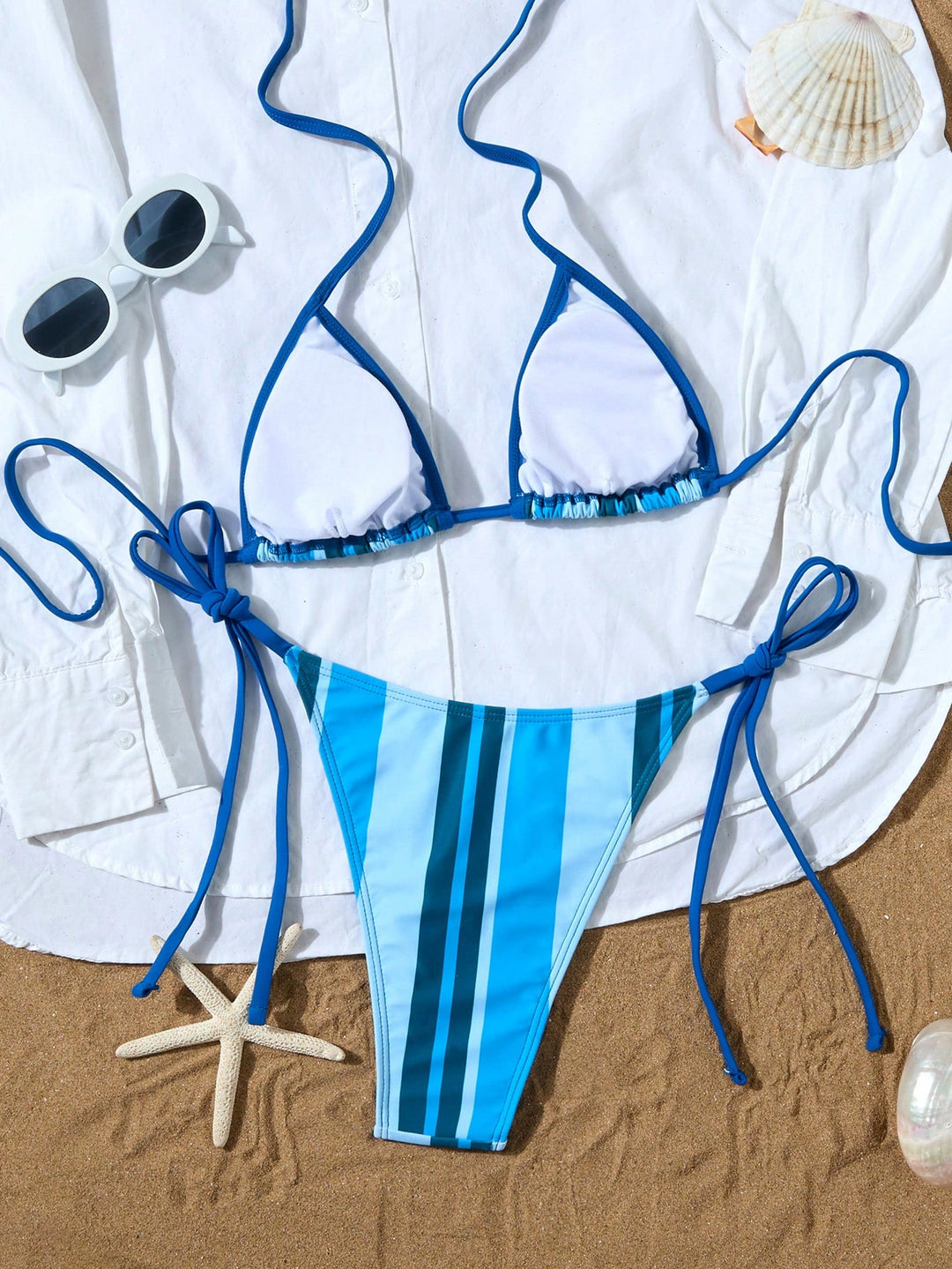 Costum de baie SHEIN, albastru