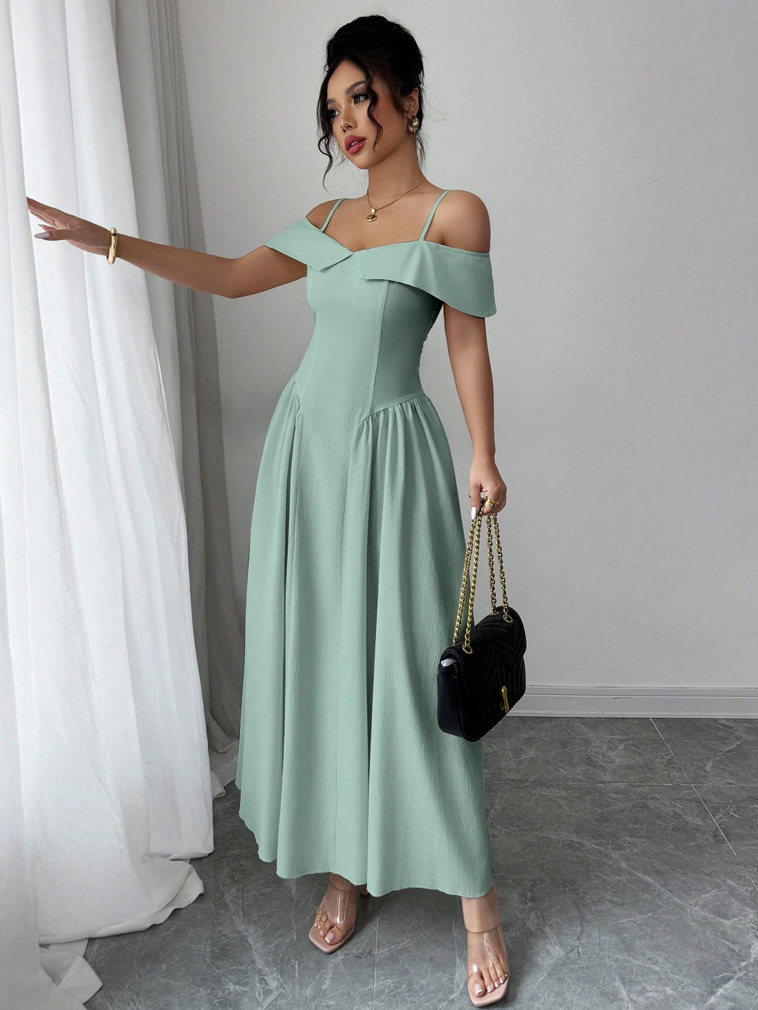 SHEIN maxi ruha, zöld
