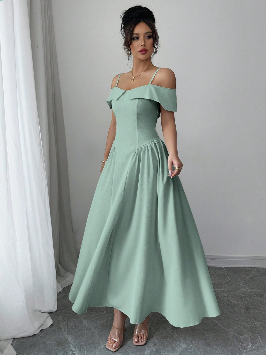 SHEIN maxi ruha, zöld