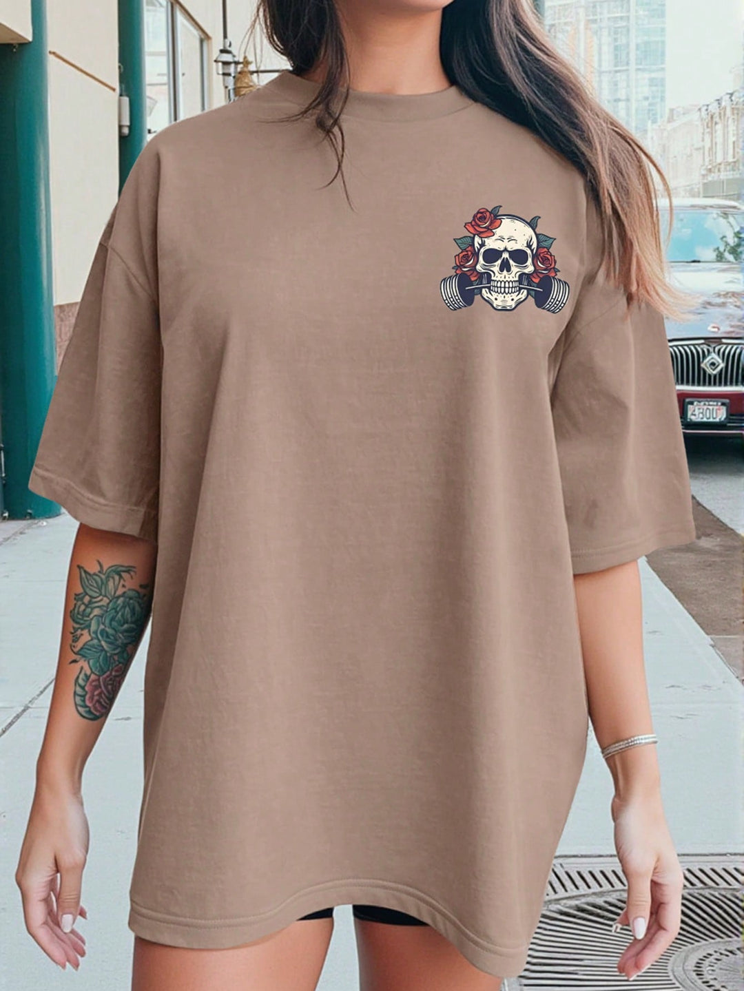 Tricou SHEIN, kaki