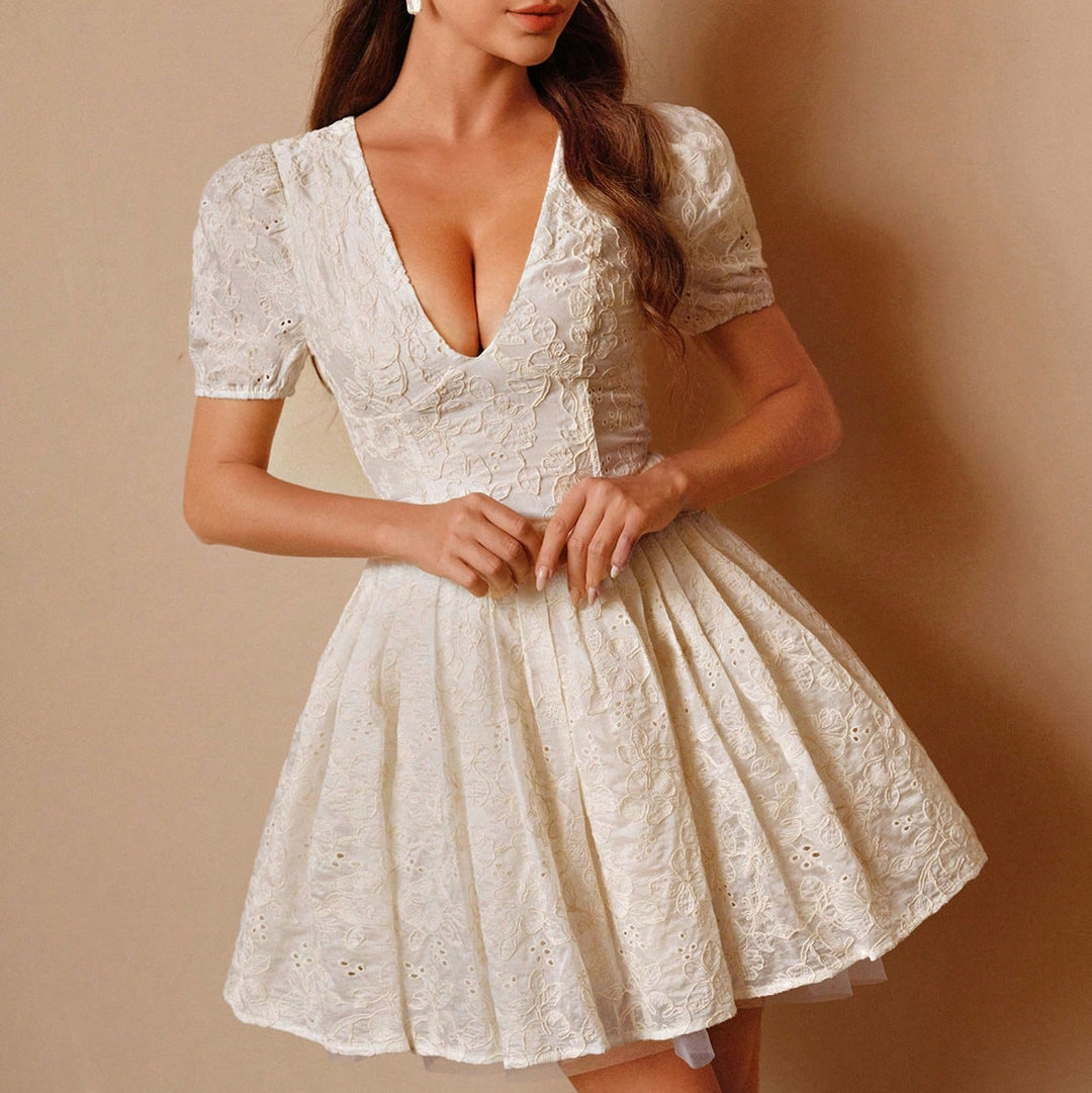 Rochie mini Shein, crem