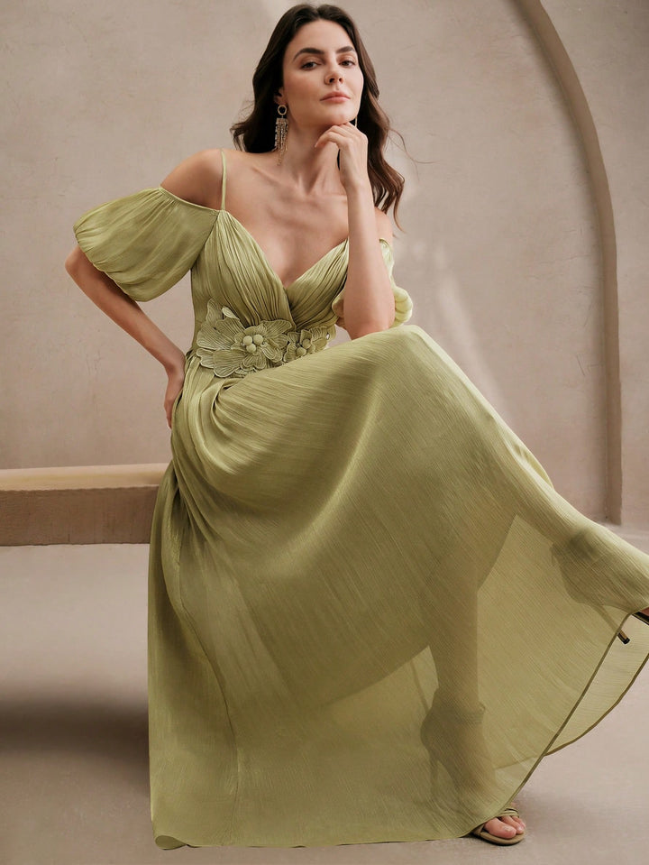 Rochie maxi SHEIN, verde