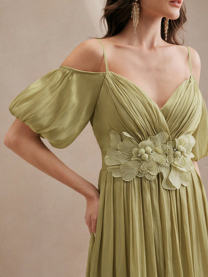 Rochie maxi SHEIN, verde
